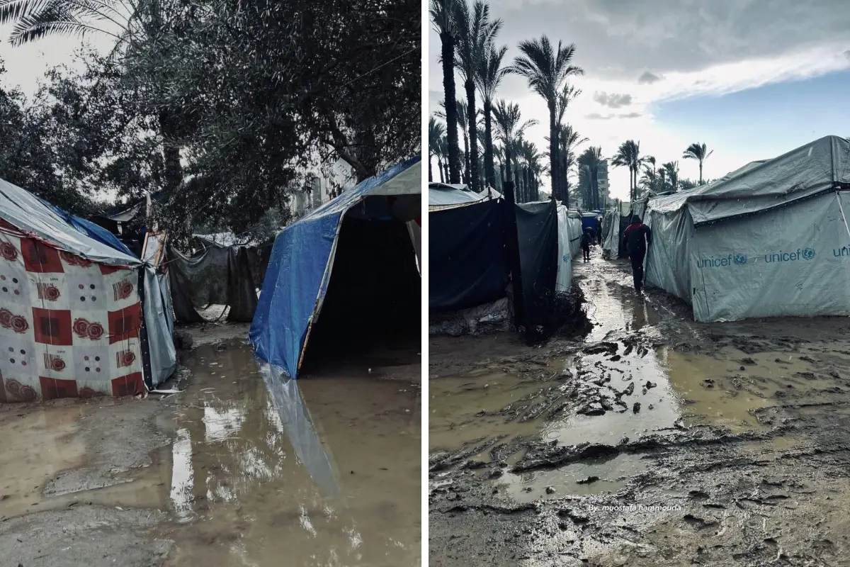 Obilna kiša pogoršala patnju raseljenih Palestinaca: Šatori u Gazi poplavljeni, jak vjetar ih otpuhao
